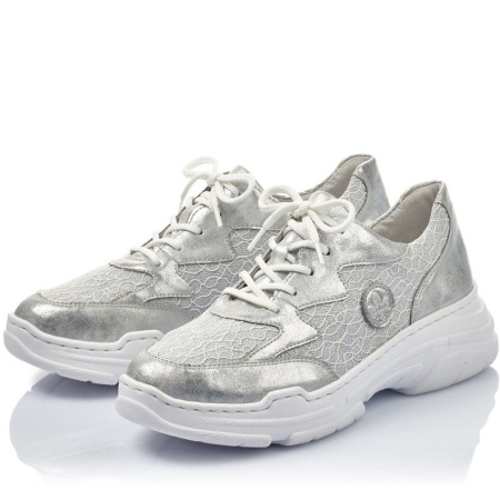 Кроссовки  Rieker  белый  кожа искусств./текстиль F-81043 фото в интернет-магазине | Omadey.ru