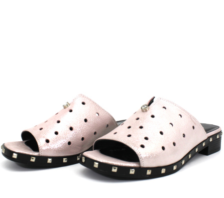 Сабо  Dakkem  пудра  кожа F-70845 фото в интернет-магазине | Omadey.ru