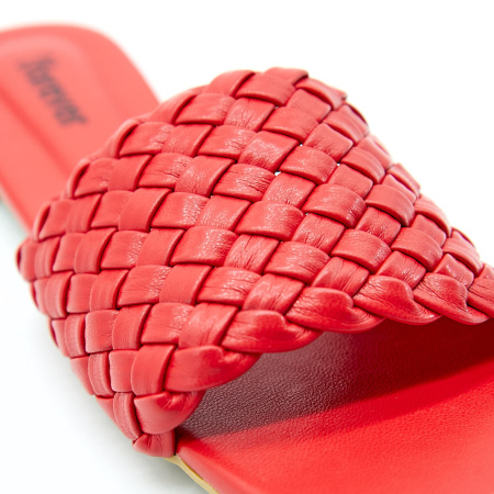 Шлепанцы  Glam Forever  красный  полиуретан F-91158 фото в интернет-магазине | Omadey.ru