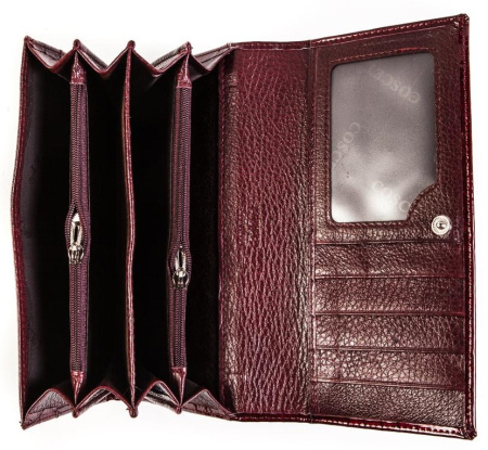 Кошелек  женские Coscet  бордовый  кожа лаковая искусств. c11969 фото в интернет-магазине | Omadey.ru