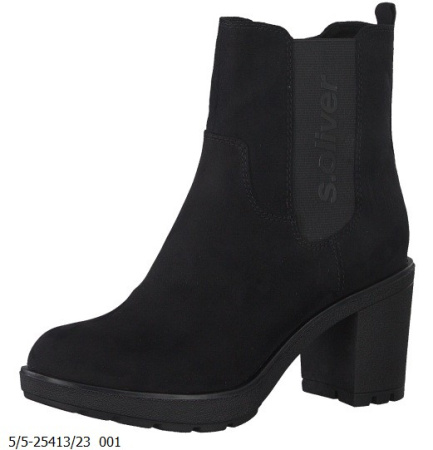 Ботильоны  S.Oliver  черный  текстиль Z-8956 фото в интернет-магазине | Omadey.ru