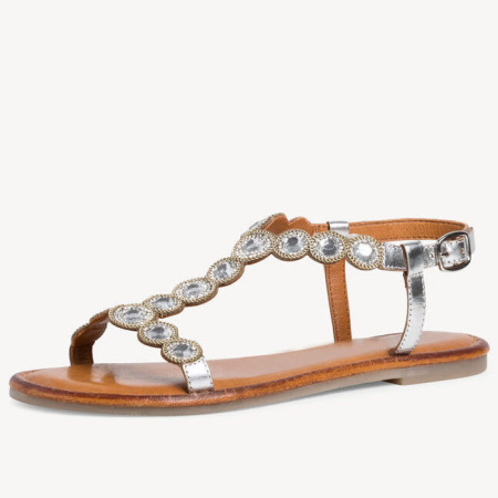 Сандалии  Tamaris  серебряный  кожа F-90749 фото в интернет-магазине | Omadey.ru