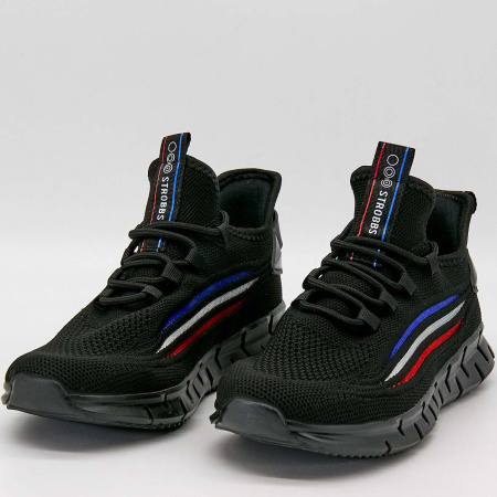 Кроссовки  Strobbs  черный  текстиль F-90403 фото в интернет-магазине | Omadey.ru