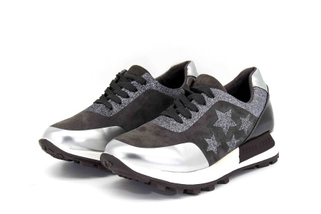 Кроссовки  Keddo  серый  замша искусств. Z-8635 фото в интернет-магазине | Omadey.ru