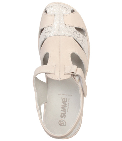 Сандалии  Suave  молочный  кожа  F-400781 фото в интернет-магазине | Omadey.ru