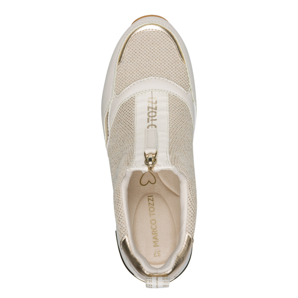 Фото Кроссовки  Marco Tozzi  бежевый  текстиль Z-400968