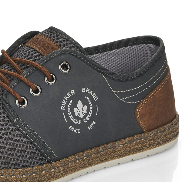 Фото Туфли  Rieker  серый  кожа искусств./текстиль F-400133