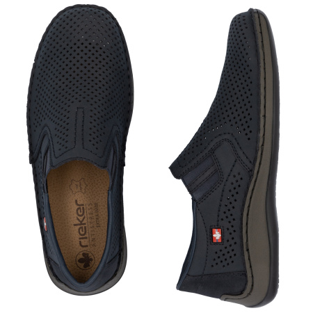 Туфли  Rieker  синий  кожа/кожа искусств. F-400258 фото в интернет-магазине | Omadey.ru