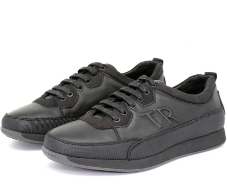 Полуботинки  Tesoro  черный  кожа искусств./иск. нубук Z-8358 фото в интернет-магазине | Omadey.ru