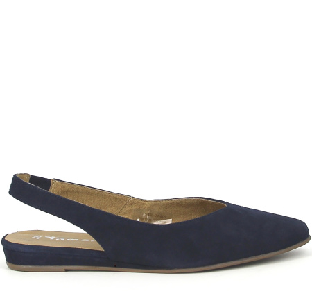 Слингбэки  Tamaris  синий  замша F-80050 фото в интернет-магазине | Omadey.ru