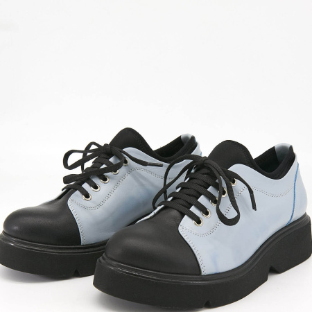 Полуботинки  Rovigo  сине-черный  кожа Z-8216 фото в интернет-магазине | Omadey.ru