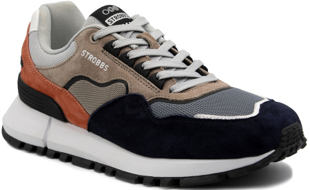 Кроссовки  Strobbs  синий  замша/текстиль F-300201 фото в интернет-магазине | Omadey.ru