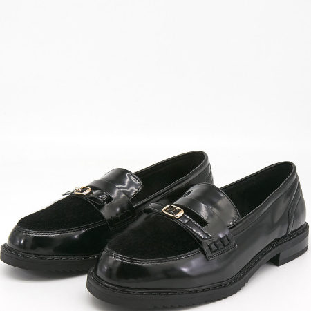 Туфли  Keddo  черный  кожа иск./иск.мех Z-8853 фото в интернет-магазине | Omadey.ru