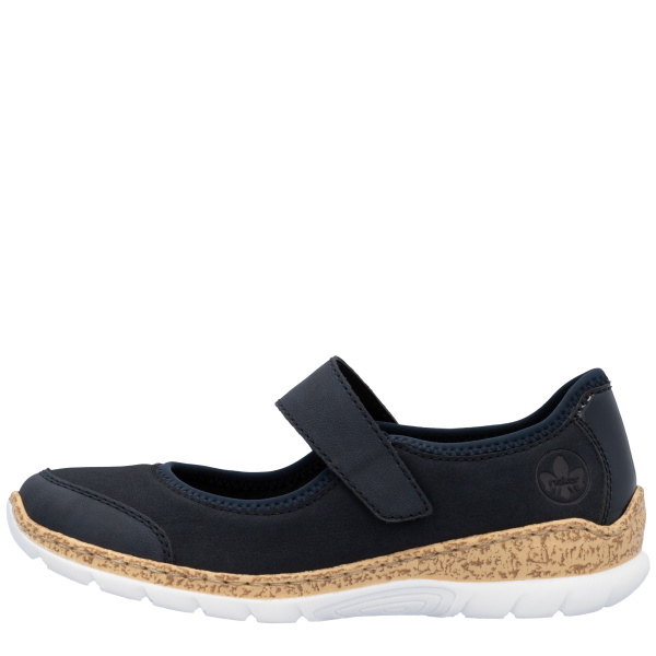 Фото Туфли летние  Rieker  синий  кожа искусств./текстиль F-400225 Фото Туфли летние  Rieker  синий  кожа искусств./текстиль F-400225