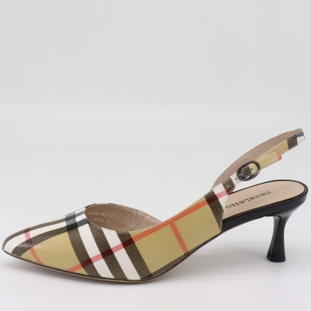 Слингбэки  Cavaletto  бежевый  кожа F-80653 фото в интернет-магазине | Omadey.ru