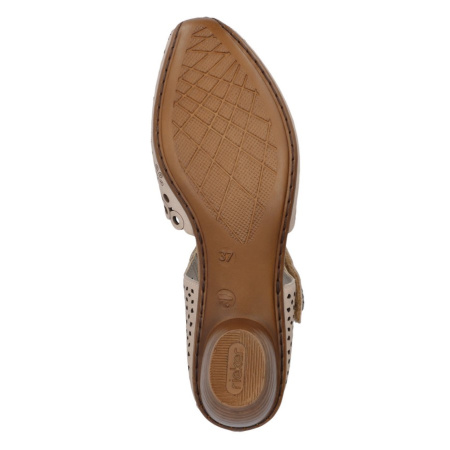 Туфли летние  Rieker  бежевый  кожа F-400079 фото в интернет-магазине | Omadey.ru
