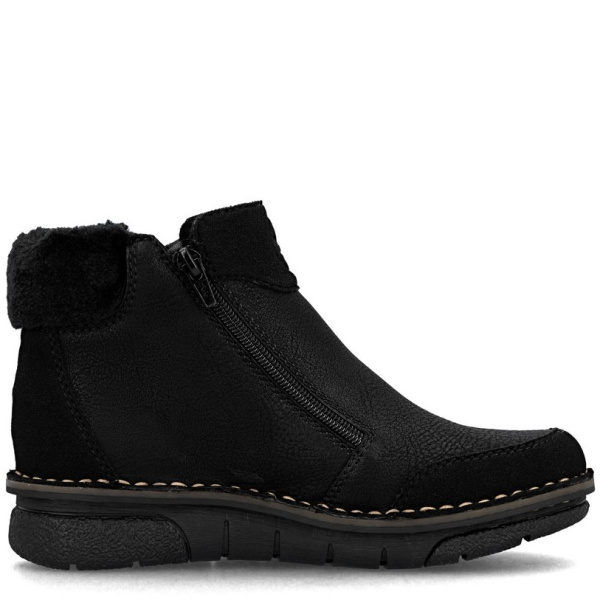 Фото Ботинки  Rieker  черный  кожа искусств./текстиль Z-401048 Фото Ботинки  Rieker  черный  кожа искусств./текстиль Z-401048