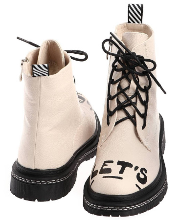 Ботинки  Keddo  бежевый  кожа искусств. Z-100844 фото в интернет-магазине | Omadey.ru