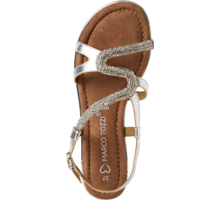 Сандалии  Marco Tozzi  серебряный  кожа F-401078 фото в интернет-магазине | Omadey.ru