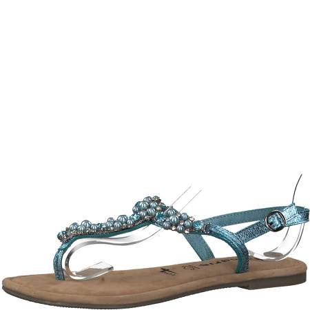 Босоножки  Tamaris  бирюзово-серебряный  кожа F-7921 фото в интернет-магазине | Omadey.ru