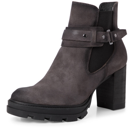 Ботинки  Tamaris  серый  кожа Z-200309 фото в интернет-магазине | Omadey.ru