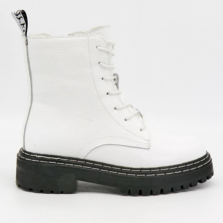 Ботинки  CV Martanni  белый  кожа Z-90670 фото в интернет-магазине | Omadey.ru