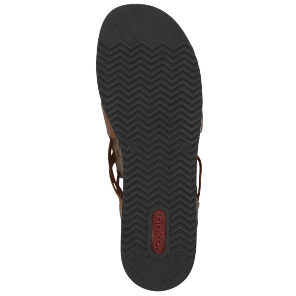 Фото Босоножки  Rieker  коричневый  кожа искусств. F-400480 Фото Босоножки  Rieker  коричневый  кожа искусств. F-400480