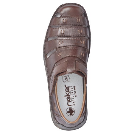 Туфли летние  Rieker  коричневый  кожа F-400257 фото в интернет-магазине | Omadey.ru