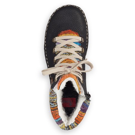 Ботинки  женские Rieker  черный  кожа искусств./текстиль Z-200569 фото в интернет-магазине | Omadey.ru