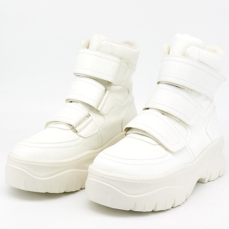 Ботинки  Keddo  белый  кожа искусств. Z-8864 фото в интернет-магазине | Omadey.ru