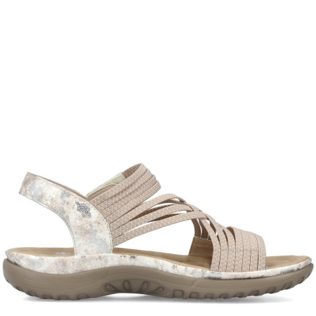 Босоножки  Rieker  бежевый  кожа искусств./текстиль F-400593 фото в интернет-магазине | Omadey.ru
