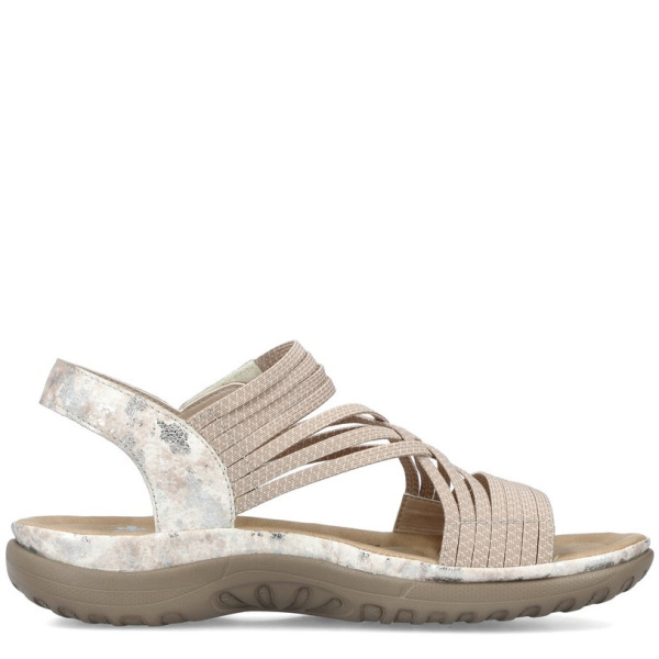 Фото Босоножки  Rieker  бежевый  кожа искусств./текстиль F-400593