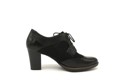 Полуботинки  Tamaris  черный  кожа/кожа искусств. Z-8029 фото в интернет-магазине | Omadey.ru