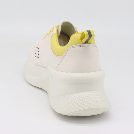 Кроссовки  Grunberg  бежевый  кожа иск. Микрополитекс/текстиль F-80836 фото в интернет-магазине | Omadey.ru