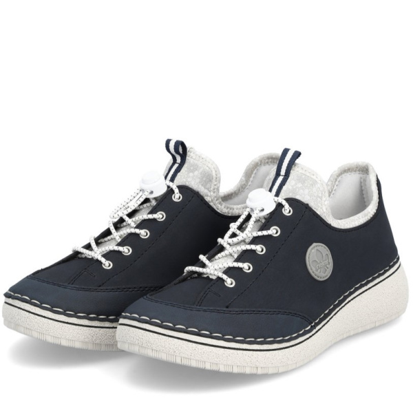 Фото Кроссовки  Rieker  синий  кожа искусств./текстиль F-400088