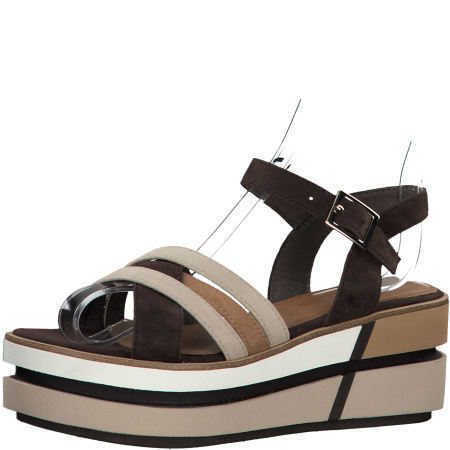 Босоножки  Tamaris  коричневый  кожа F-81061 фото в интернет-магазине | Omadey.ru