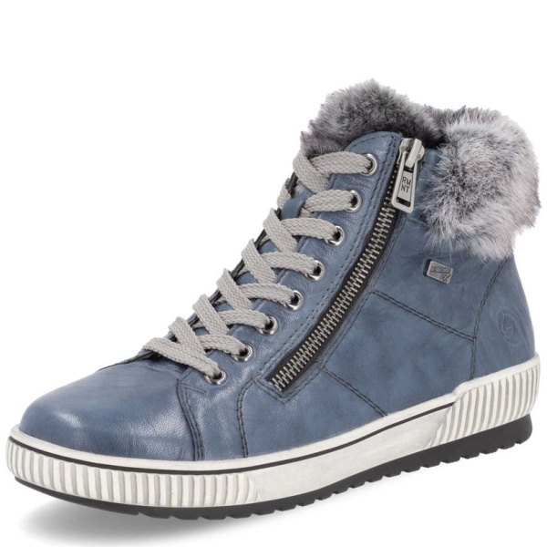 Фото Ботинки  Remonte  синий  кожа/текстиль Z-401074