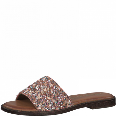 Шлепанцы  Tamaris  золотой  кожа F-90801 фото в интернет-магазине | Omadey.ru