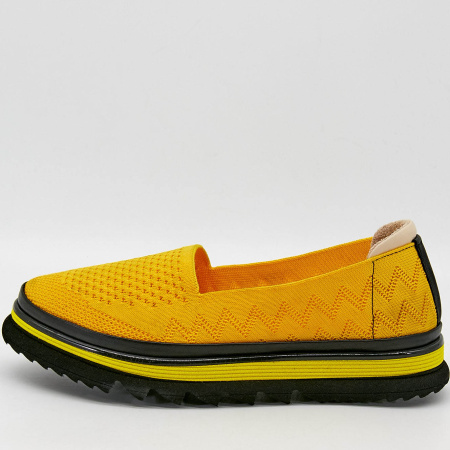 Слипоны  Rovigo  желтый  текстиль F-90954 фото в интернет-магазине | Omadey.ru