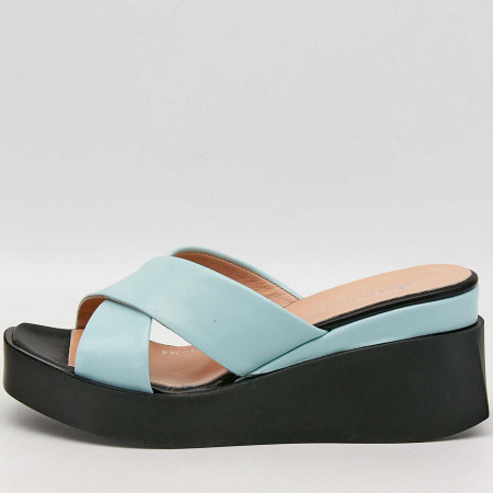 Сабо  Dakkem  зеленый  кожа F-90510 фото в интернет-магазине | Omadey.ru