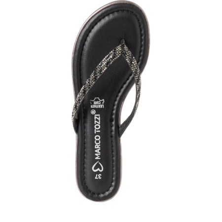 Вьетнамки  Marco Tozzi  черный  текстиль F-401250 фото в интернет-магазине | Omadey.ru