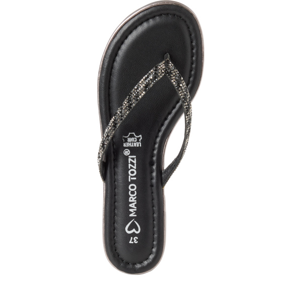 Фото Вьетнамки  Marco Tozzi  черный  текстиль F-401250