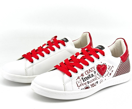 Кеды  Keddo  белый  кожа искусств. F-80583 фото в интернет-магазине | Omadey.ru