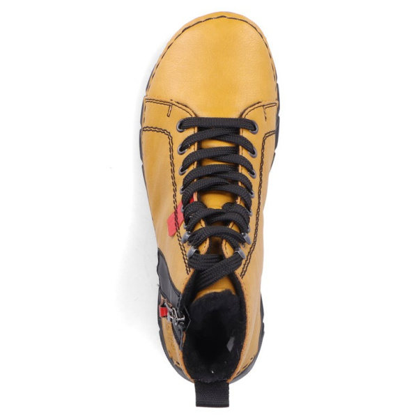 Фото Ботинки  Rieker  желтый  кожа искусств. Z-401046 Фото Ботинки  Rieker  желтый  кожа искусств. Z-401046
