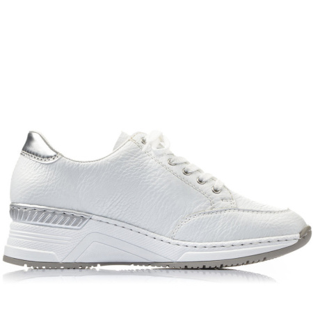 Кроссовки  женские Rieker  белый  кожа искусств. F-90461 фото в интернет-магазине | Omadey.ru