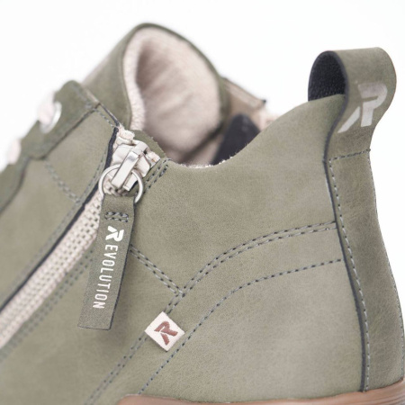 Ботинки  Rieker  зеленый  кожа/кожа искусств. Z-300144 фото в интернет-магазине | Omadey.ru