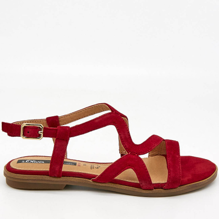 Сандалии  S.Oliver  красный  кожа F-81279 фото в интернет-магазине | Omadey.ru