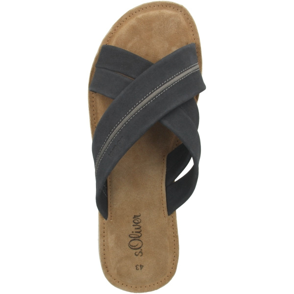 Фото Шлепанцы  S.Oliver  синий  кожа F-91001