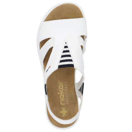 Босоножки  Rieker  белый  кожа искусств. F-400209 фото в интернет-магазине | Omadey.ru