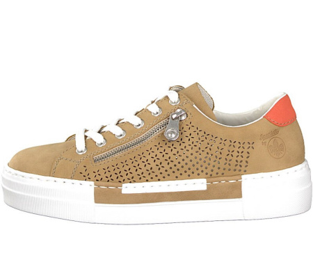 Кеды  Rieker  бежевый  кожа искусств. F-90083 фото в интернет-магазине | Omadey.ru